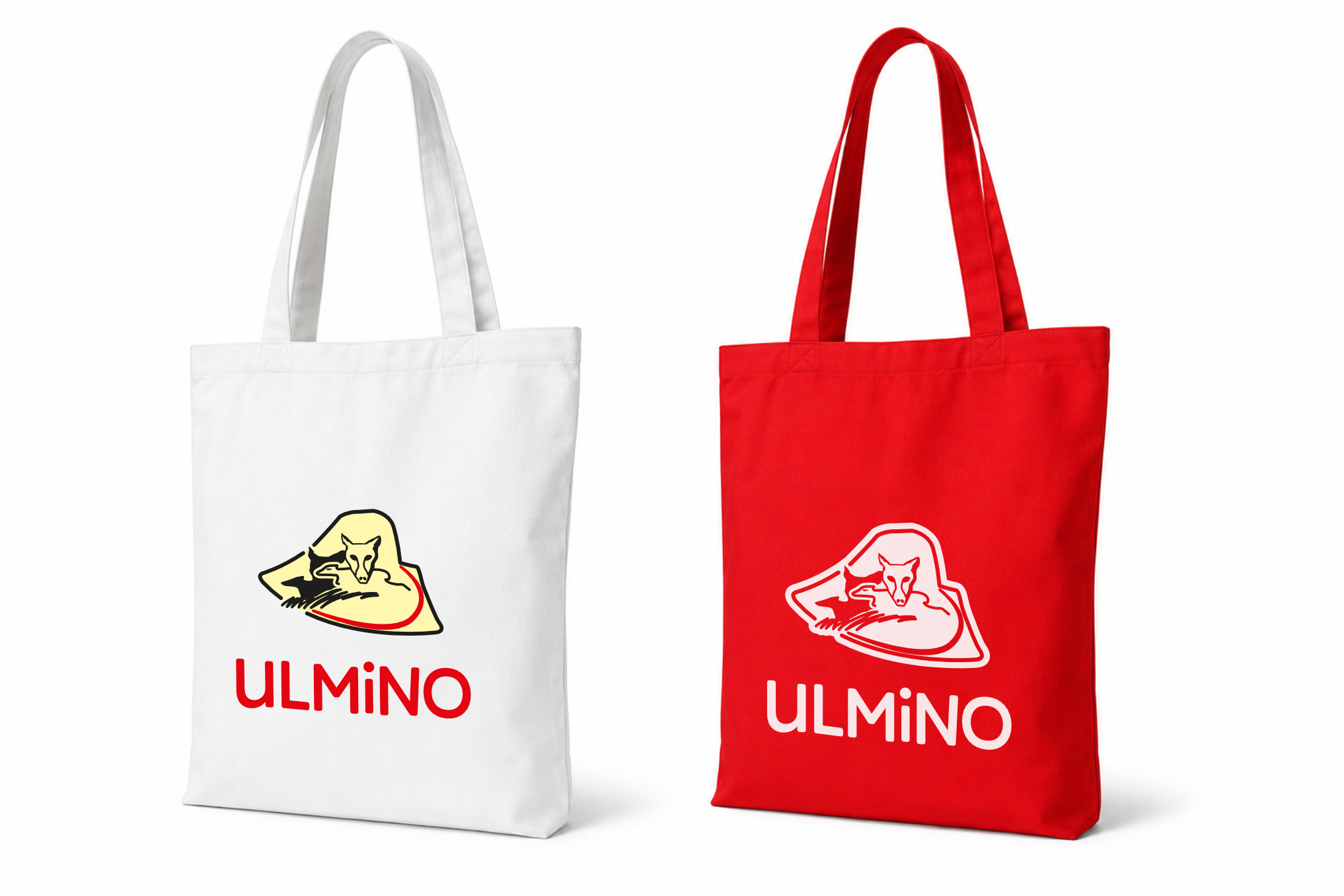 Shopper Ulmino in versione bianca e rossa
